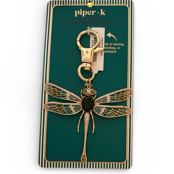 Piper K Accessories - Piper K Gold Dragonfly Keychain